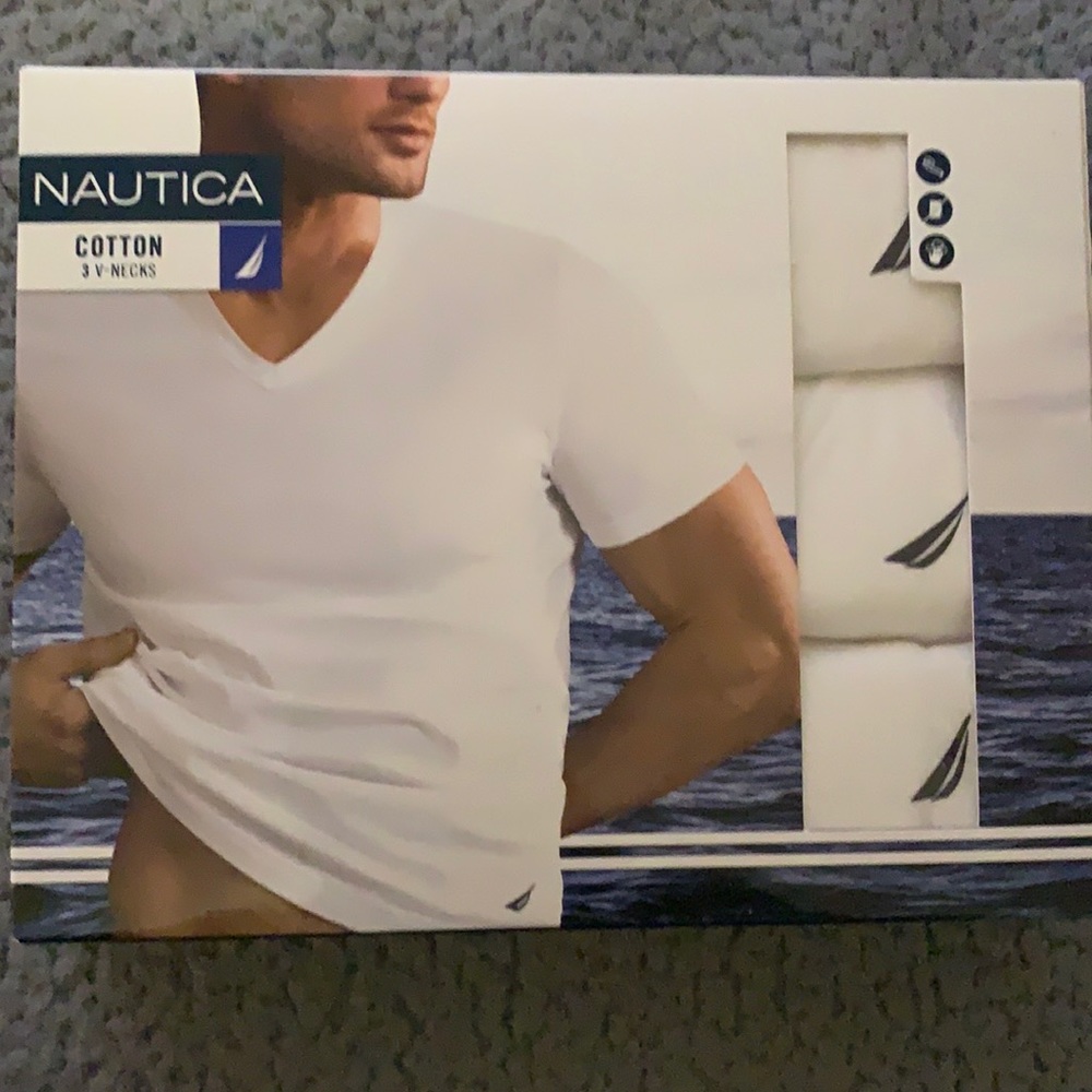 Nautica v-neck t shirt